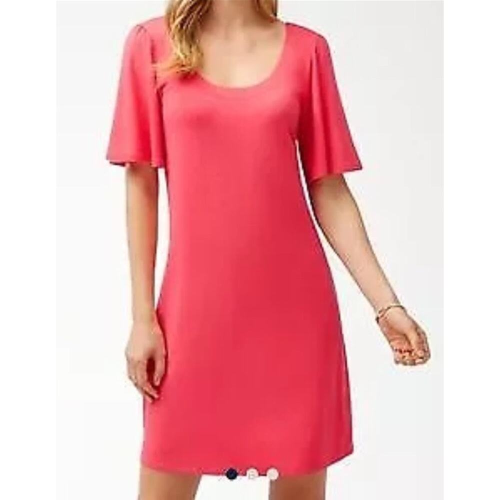 Tommy Bahama | Tambour Flounce Sleeve Dress Paradise Pink Medium Soft Stretch